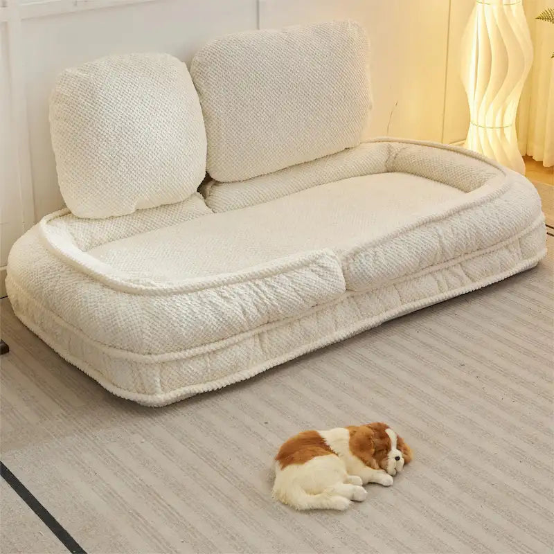 White 47.8 Adjustable Chaise Longue Chair with High Back