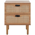 2-Drawer Rattan Nightstand