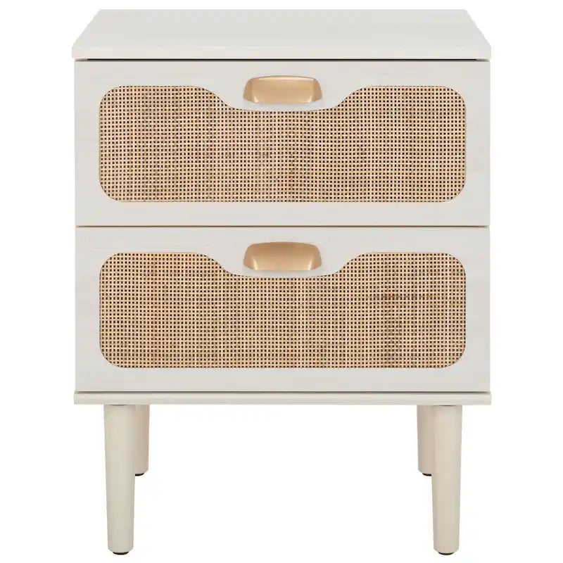 2-Drawer Rattan Nightstand