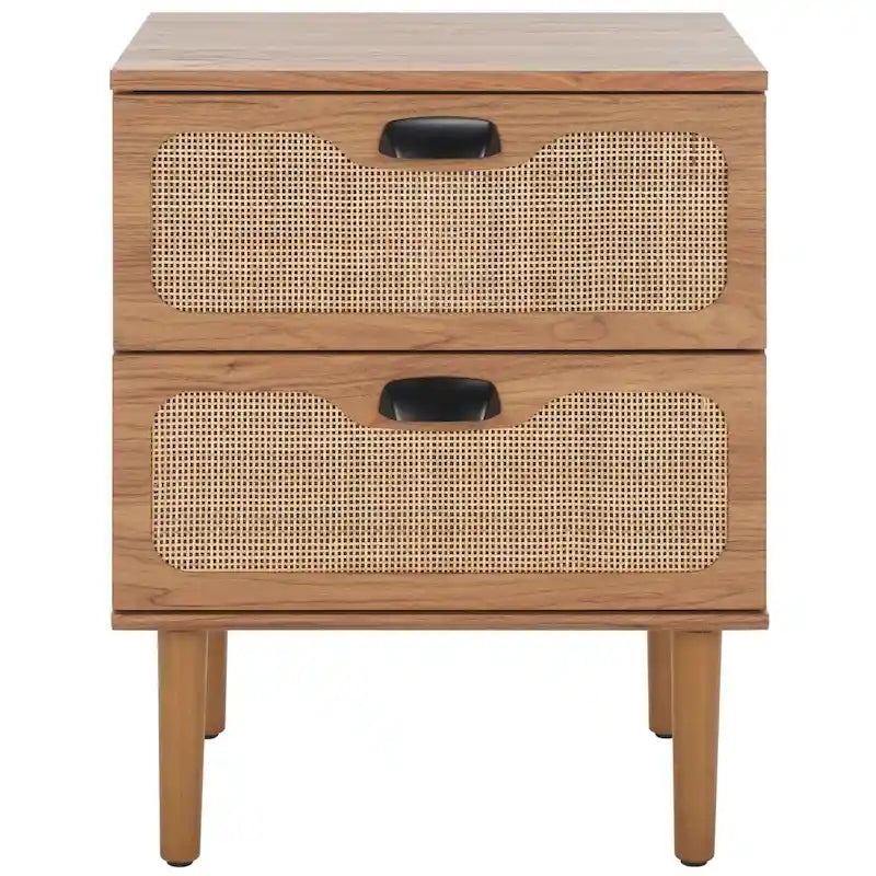 2-Drawer Rattan Nightstand