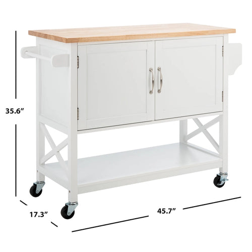 2-Door 1-Shelf Kitchen Cart