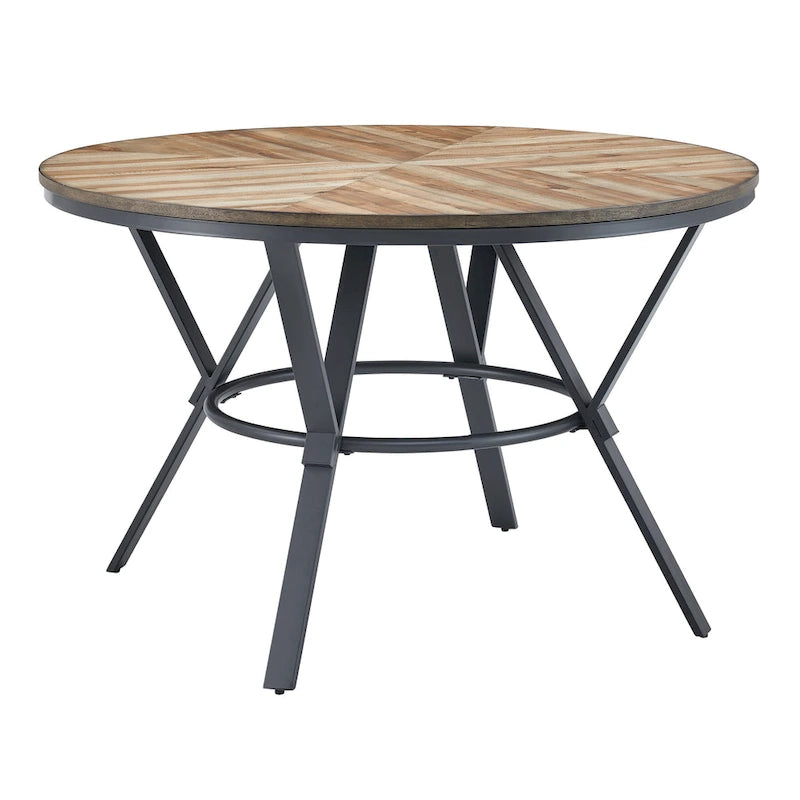 Christopher Knight Home Indoor Dining Round Table With Metal Legs