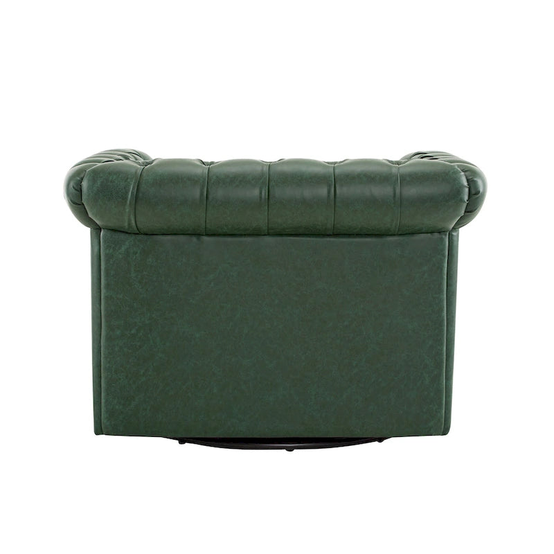 Christopher Knight Home - Chesterfield Swivel Club Chair with Deep Button Tufting and 360-Degree Rotation