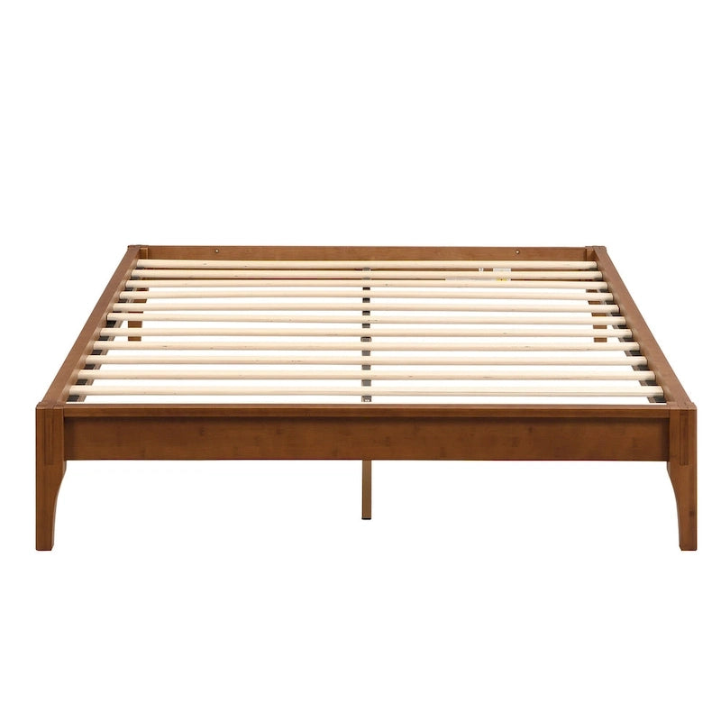 Solid Dry Bamboo Wood Platform Bed Frame by Harper&Bright Designs