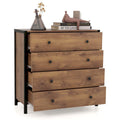 4-Drawer Dresser Modern Chest of Drawers with Wooden Storage