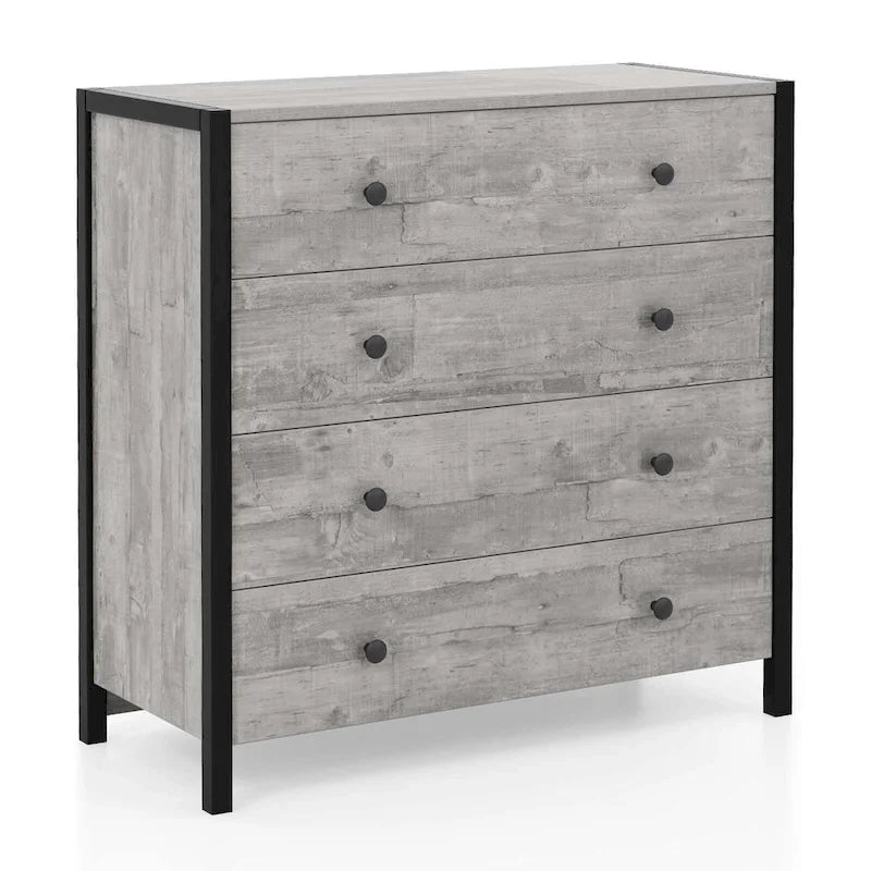 4-Drawer Dresser Modern Chest of Drawers with Wooden Storage