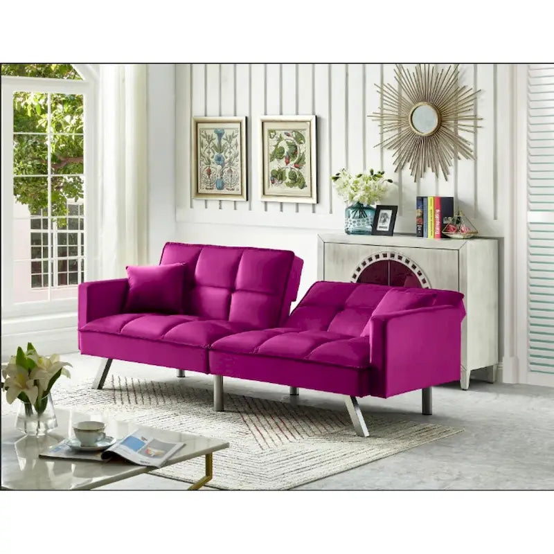 Comfortable Velvet Sleeper Sofa Bed by Legend Furniture