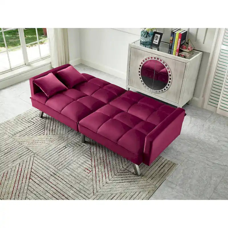 Comfortable Velvet Sleeper Sofa Bed by Legend Furniture