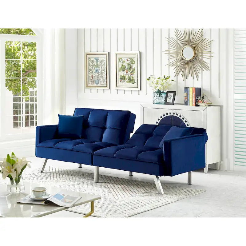 Comfortable Velvet Sleeper Sofa Bed by Legend Furniture