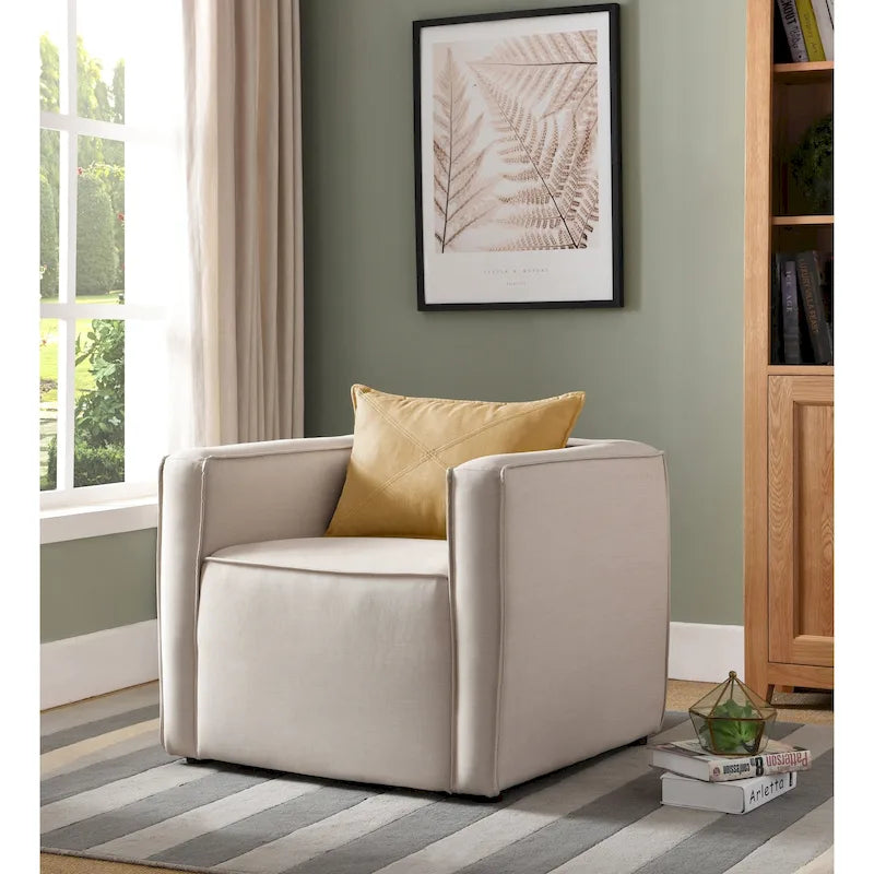 Dack Contemporary Fabric Upholstered Accent Chair by Furniture of America