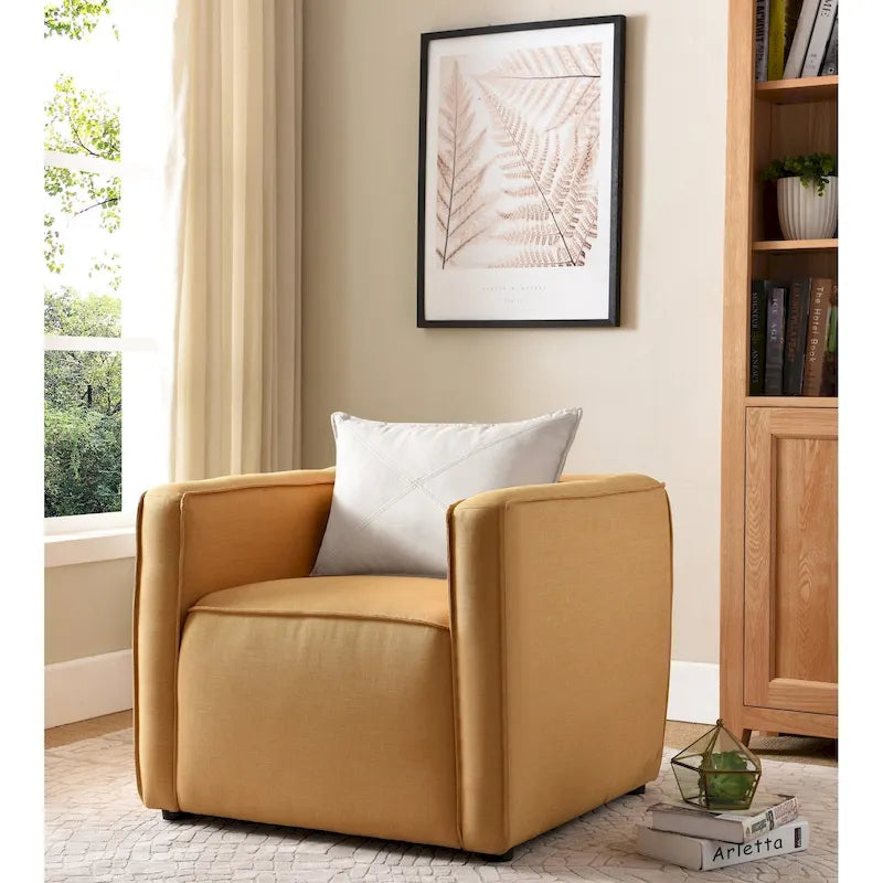 Dack Contemporary Fabric Upholstered Accent Chair by Furniture of America