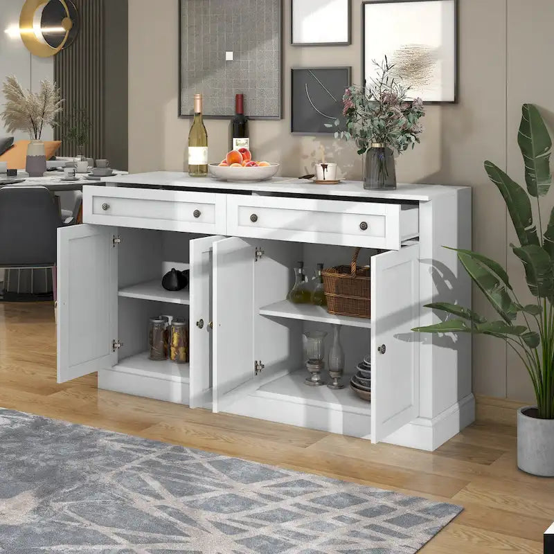 Storage Buffet Cabinet with 2 Drawers - N/A
