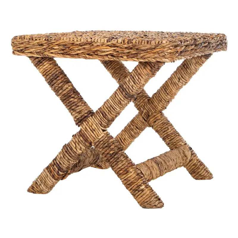 SAFAVIEH Suzette Natural Wicker x-Bench - 22 x 22 x 19.5 - 22Wx22Dx20H