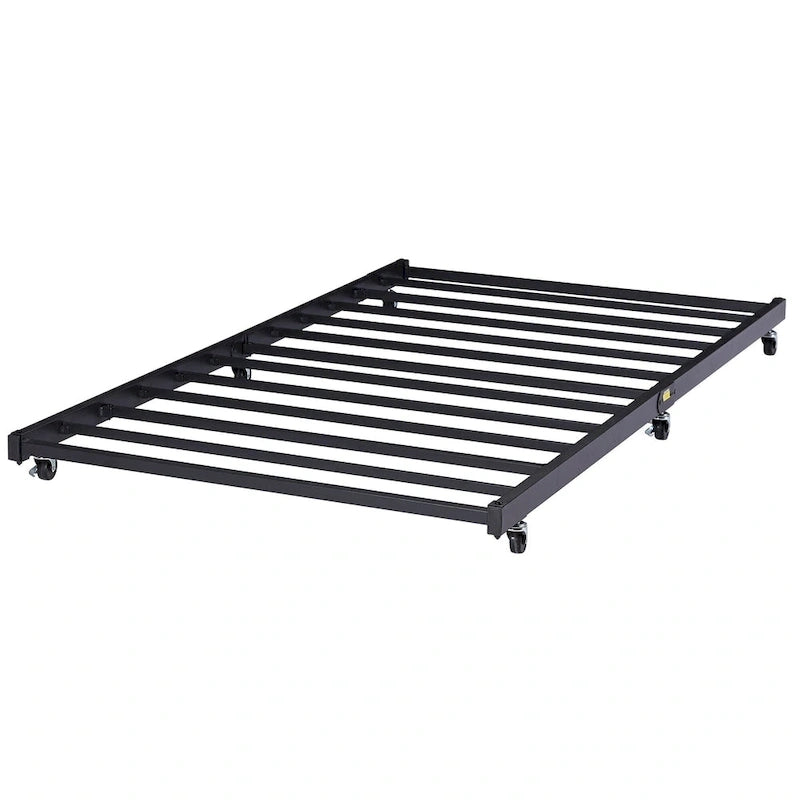 VECELO Classic Open Frame Metal Daybed with Trundle,Twin Size