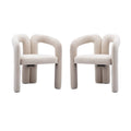 Contemporary Designed Fabric Upholstered Accent/Dining Chair /Barrel Side Chairs Kitchen Armchair for Living Room set of 2