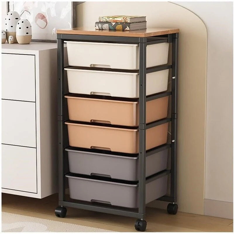 Rolling Storage Cart with 6 Drawers