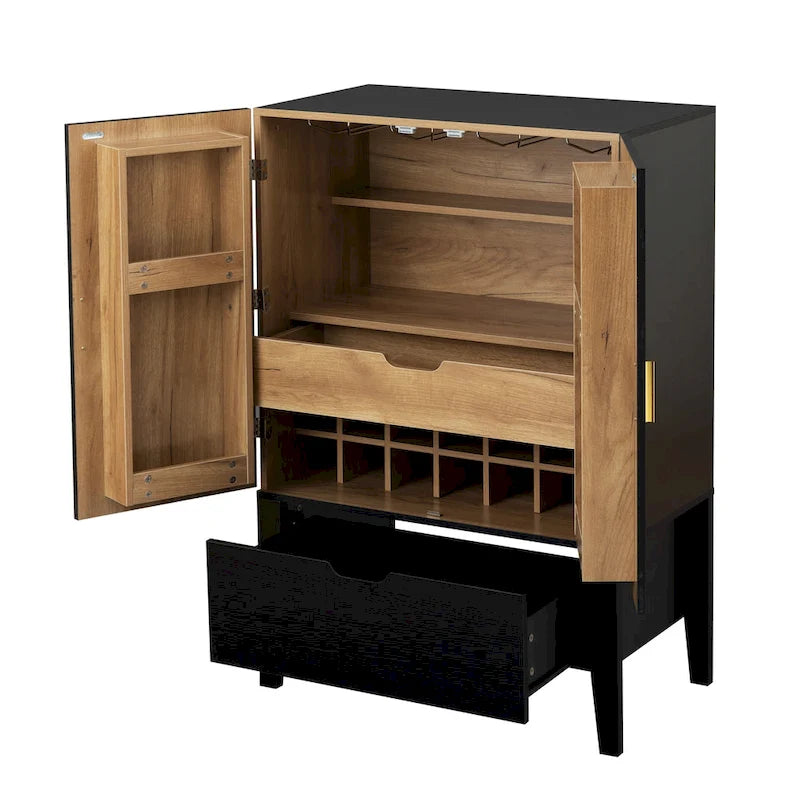 Sideboard Cabinet with Wine Racks & Stemware Holder