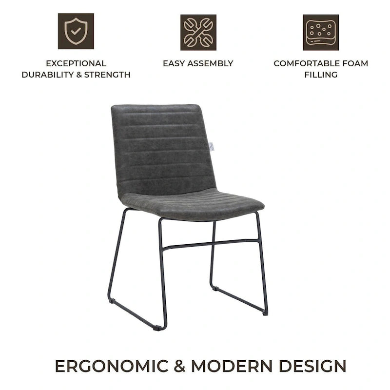 Leather Polyester Office Chair with Stainless Steel Base Zylar Series